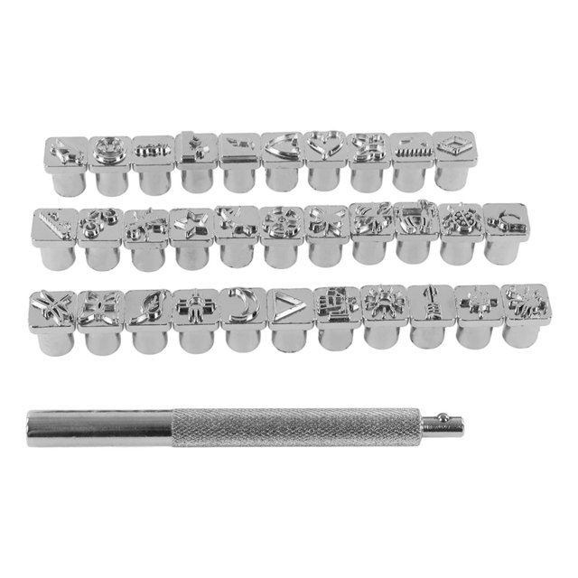 Leather Punch Tools, Long Service Life Leather Stamping Tools Powerful Impact Stainless Steel Strong Imprints For Wallets