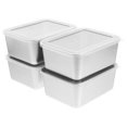 thumbnail image 6 of WESIEVYA 4Pcs Silver Square Fridge Organizers With Preservation Feature For Outdoor Picnic Refrigerator Storage, 6 of 7