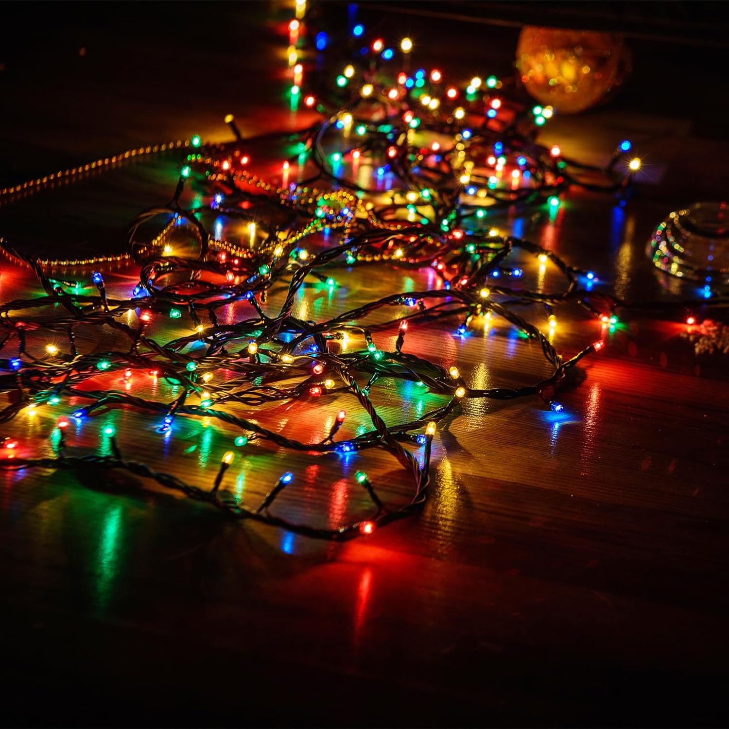 Pack of 2 64 ft 200 LED Multi Color Outdoor Solar String lights for Garden Wedding Party Lamps