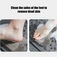 thumbnail image 4 of JingChun Bathtub Mat Non Slip, Shower Foot Scrubber Mat, 27 x 15 inch Long Bath Mat for Tub Non Slip with Suction Cups Drain Holes, Shower Mat with Foot Scrubber, Machine Washable, 4 of 6