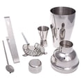 thumbnail image 2 of Gifts Infinity® 7 Piece Stainless Steel Bar Set - 18.5 oz Martini & Cocktail Shaker, Stirrer, Strainer, Double Jigger, and Ice Tongs. (2), 2 of 3
