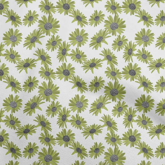 oneOone Cotton Poplin Twill Green Fabric Floral Fabric For Sewing Printed Craft Fabric By The Yard 56 Inch Wide