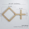 thumbnail image 2 of Ekena Millwork 25 5/8"W x 15 3/8"H x 3/8"T Medium Cameron Decorative Fretwork Wood Wall Panels, Cherry, 2 of 6