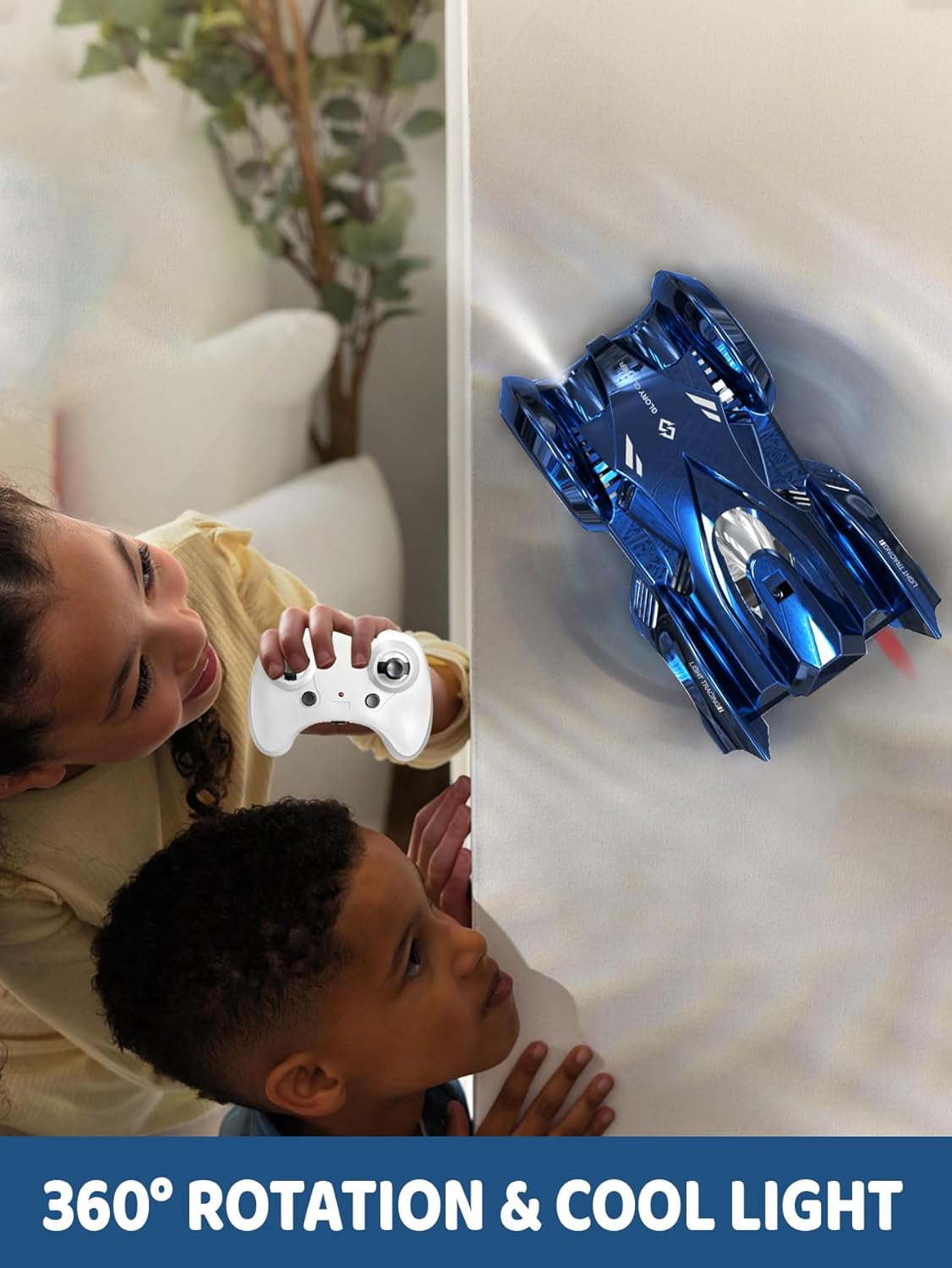 HYPERLIVNG Remote Control Car Wall Climbing Vehicle, 360° Rotation Wall Climbing Car, Electric Zero Zero Gravity Drift RC Car with Cool Lights, Gift Kids Toys for Boys and Girls