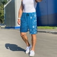thumbnail image 6 of Honeii Blue Christmas Print Men's Pajama Sleepwear Shorts - a comfy pajama bottom and lounge short for Relaxed Home Wear-4X-Large, 6 of 6