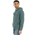 thumbnail image 5 of Hanes Men's Garment Dyed Fleece Hoodie Cypress Green 2XL, 5 of 8