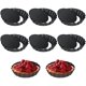 thumbnail image 1 of Molde para tarta pequeño, paquete de 8, molde para quiche con base elevable, moldes para tarta, revestimiento antiadherente, 4 pulgadas para pan de quiche, negro, 1 of 7
