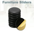thumbnail image 3 of Uxcell 24 Pack Stick Furniture Sliders, 25/32" Chair Slider Furniture Sliding Pads Round Reusable Glides Glider, Black, 3 of 7