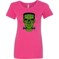thumbnail image 3 of Inktastic Halloween Frankenstein Head Women's T-Shirt, 3 of 5