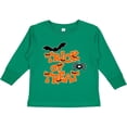 thumbnail image 3 of Inktastic Halloween Trick-or-Treat with Spider and Bats Boys or Girls Long Sleeve Toddler T-Shirt, 3 of 5