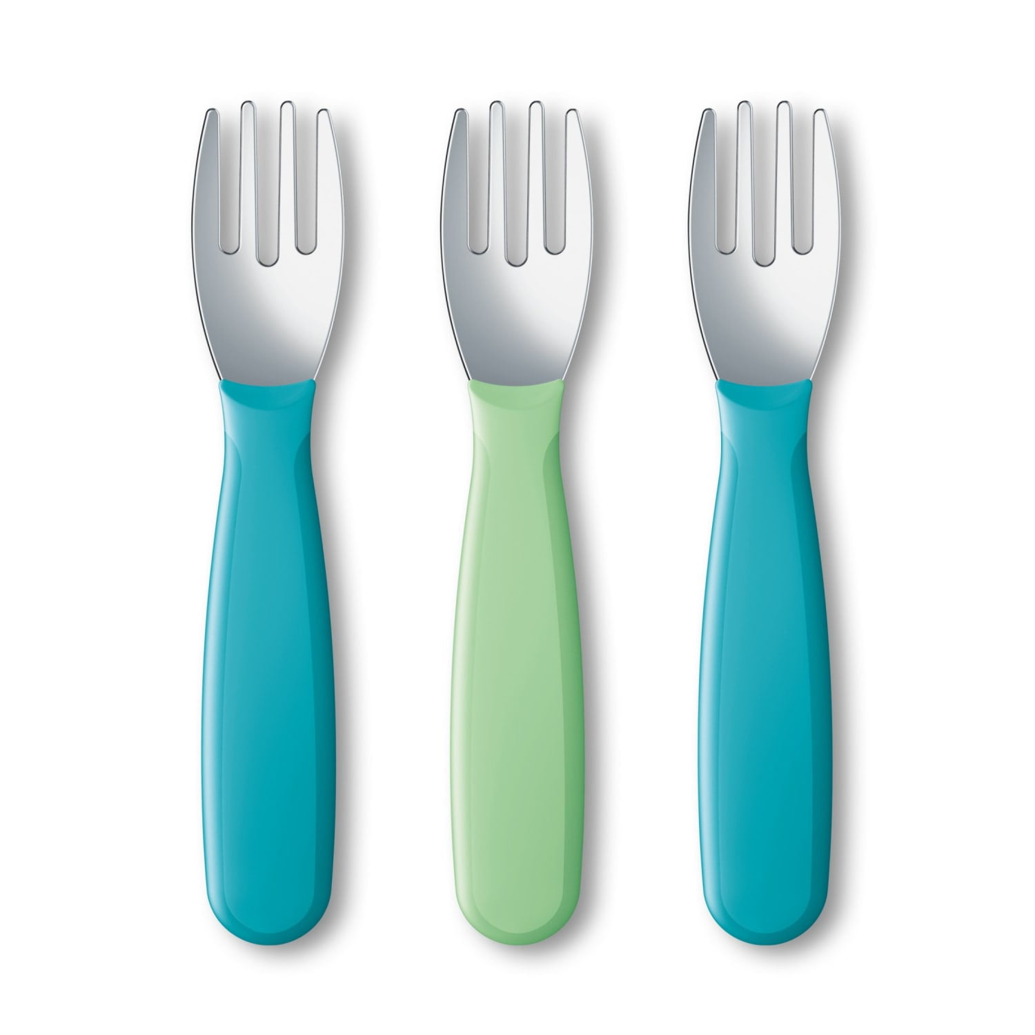 NUK Kiddy Cutlery Flatware Forks, 3-Pack, 18+ Months,