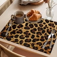 thumbnail image 3 of Placemat Set of 6 Leopard Prints Placemats for Dining Table Vintage Style Washable Table Mats for Kitchen and Party Decor Indoor & Outdoor Use, 3 of 8