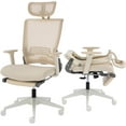 Foldable Ergonomic Office Chair, High Back Desk Chair with Footrest