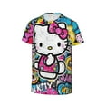 thumbnail image 4 of Boys Girls Hello Kitty Shirt Graphic T-Shirt Crewneck Short Sleeve 3d Colorful Tops Tees, 4 of 7