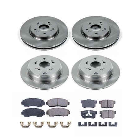 Ultimate Brakes Front and Rear Ceramic Brake Pad and Rotor Kit with Hardware WM81373