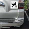thumbnail image 2 of DistinctInk Custom Bumper Sticker - 4" x 4" Decorative Decal - White Background - Crazy Butterfly Lady, 2 of 2