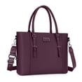 thumbnail image 1 of Bolsa MOSISO para portátil, piel sintética, para mujer, 17-17,3 pulgadas, color morado, 1 of 6
