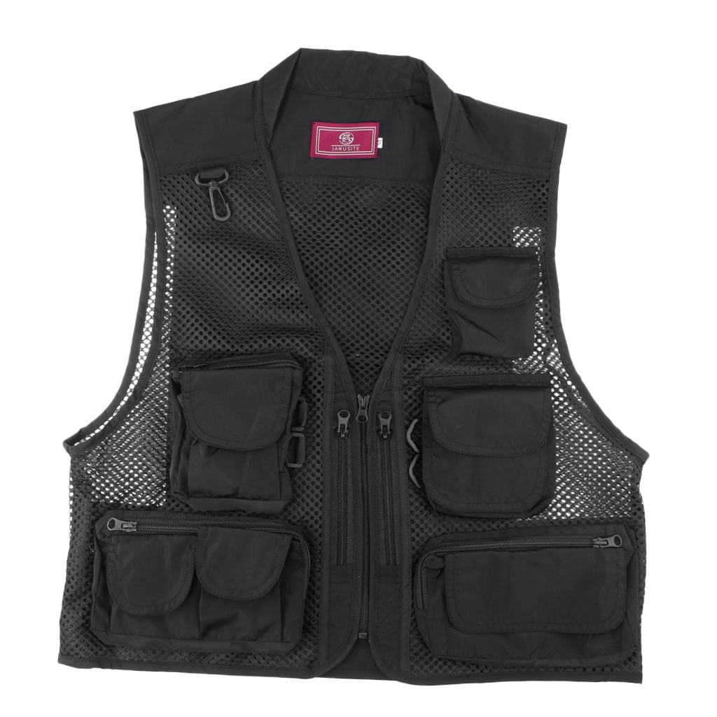 Mens Mesh Fishing Vest Breathable Journalist Photographer Vest