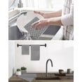 thumbnail image 5 of Modern Geometric Grey Kitchen Dish Towels for Drying Dishes Set of 3, Abstract Classic Moroccan Minimalist Waffle Weave Microfiber Hand Tea Bathroom Towels Quick Dry & Absorbent Towel 15.7x23.6, 5 of 7
