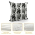 thumbnail image 4 of COMIO  Pineapple Throw Pillow Cushion Cover, Hand Drawn Tropical Theme Vintage Style Pineapple Fruit Pattern, Decorative Square Accent Pillow Case,Black Grey White, 4 of 5
