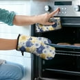 thumbnail image 2 of Pioneer Flower Kitchen Oven Mitt and Pot Holder Sets 4 Pcs for Baking, Cooking and Grilling, Heat Resistant Up To 392 °F, 2 of 7