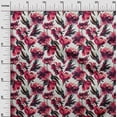 thumbnail image 2 of oneOone Georgette Viscose Red Fabric Florals Craft Projects Decor Fabric Printed By The Yard 42 Inch Wide, 2 of 4