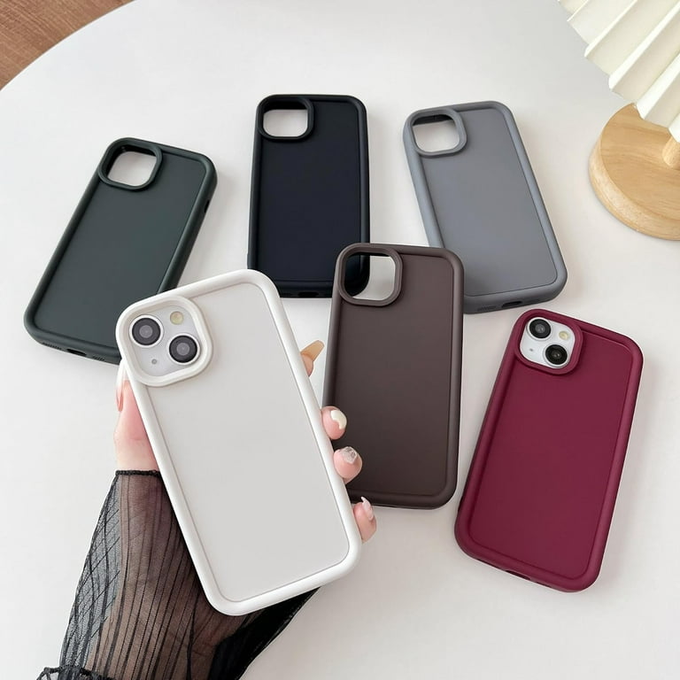 Liquid Silicone Solid Color Soft Compatible with iPhone Case