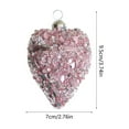thumbnail image 3 of hulanddfd Valentines Day Glass Heart Ornament, 3.74x2.76inches Heart Shaped Glass Hanging Pendant for Wall Tree Shiny Storage Gift Box Pink, 3 of 6