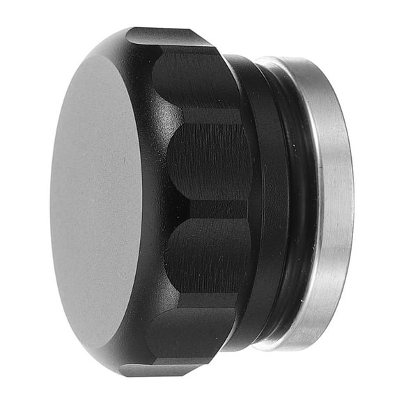 SHOWERORO 1Set Simple and Sturdy Design Round Black Aluminum Alloy Car Tank Cap for Truck
