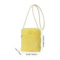 thumbnail image 4 of Bolsa para teléfono Bolso de hombro peludo Bolso cruzado borroso Bolso bandolera para mujer Amarillo, 4 of 8