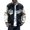 Black, variant on Men Suede Baseball Coat Stand Collar Long Sleeve Side Pockets Single Breasted Jacket Embroidery Letter Print Patchwork Color Outwear