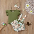 thumbnail image 3 of Toddler Baby Girl Clothes Summer Short Sleeve Tops T-shirt Floral Shorts Outfits, 3 of 12