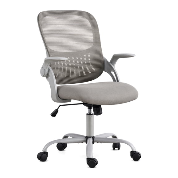Ergonomic Mesh Computer Chair, Mid Back Design with Flip-up Armrests & Lumbar Support