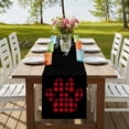 thumbnail image 4 of Table Runners 70 Inches Long Dress Scarves, Buffalo Plaid Paw Farmhouse Coffee/Dining/Kitchen Table Decor, Holiday Table Runner, Cute Cats Pets Pawprints Black 13x70 Inch, 4 of 9