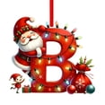 thumbnail image 1 of Colgante acrílico para árbol de Navidad | Adorno con inicial de 26 letras para decoración navideña | Regalo familiar personalizado para fiestas navideñas | Decoración para el árbol del hogar, 1 of 5