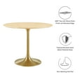 thumbnail image 6 of Modway Lippa 36" Round Wood Grain Dining Table in Gold Natural, 6 of 6