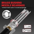 thumbnail image 2 of ROALW EZ Curl Bar, 47-Inch Olympic Barbell for Bicep & Tricep Workouts - 500 LB Capacity, Compatible with 2-Inch Weight Plates, Ideal for Home Gym Strength Training, Black Silver, 2 of 8