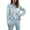 Blue, variant on Vedolay Women's Tops Womens Fall Sweaters 2023 Knitted V-Neck Collared Pullover Long Sleeve Top,Blue L
