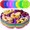 Multicolor, variant on 16 Pcs 5 Sectional Plastic Serving Tray Round Chip and Dip Serving Dish 10 Inch Fruit Veggie Platter Appetizer Plate with Dividers for Party Snack Candy Dish Platter (Multicolor)