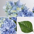 thumbnail image 2 of 3PCS Artificial Blue Hydrangea Flowers 28" Long Stem Silk Faux Hydrangeas Fake Flower Floral Arrangement Wedding Bouquets for Vase Centerpieces Decor, 2 of 6