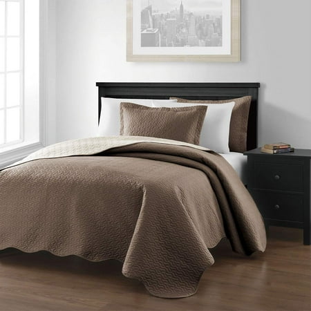 Chezmoi Collection Mesa 3-piece Oversized Reversible Bedspread Coverlet Set - Walmart.com
