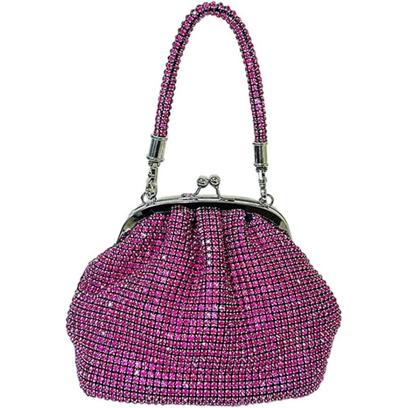 Kukuzhu Women Rhinestone Evening Bag Sparkly Glitter Clutch Purse Bridal Sparkly Diamond Bag Crystal Wedding Prom Handbags