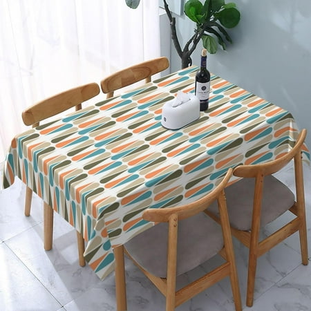 

Mid Century Retro Drop Tablecloth Waterproof Table Cloth Washable Table Cover for Decoration Kitchen Dining Room 60x102
