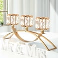 thumbnail image 7 of 3 Arms Crystal Candle Holders, Arch Candlestick Table Candelabras Centerpieces for Wedding, Dinning Room, Cabinet Ornaments, Home Decoration， Gift (Gold, 2 Pcs-3 Arm Arched), 7 of 7