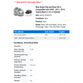 thumbnail image 2 of Rear Brake Pad and Rotor Kit 6 - Compatible with 2009 - 2011, 2013 Toyota Matrix 2.4L 4-Cylinder - Autopart Premium, 2 of 2