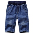 thumbnail image 2 of Gubotare Jorts for Teen Boys Y2K Baggy Jean Shorts Retro Pull On Denim Shorts Elastic Waist Loose Hip Hop Jorts Pockets Size 9-10 (Light Pink,9-10 Years), 2 of 6