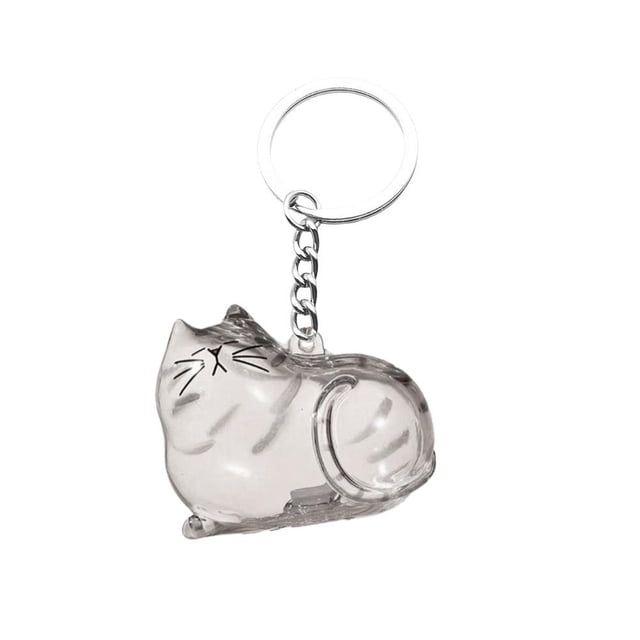 Porte-clés Pendentif Capsule Souvenir de Poils de Chat, Bouteille Commémorative de Rangement pour Animaux pour Collectionner la Fourrure, Design Unique Souvenir en Plastique Scellé Antipoussière, 1,57-2,36 Po pour Propriétaires d'Animaux