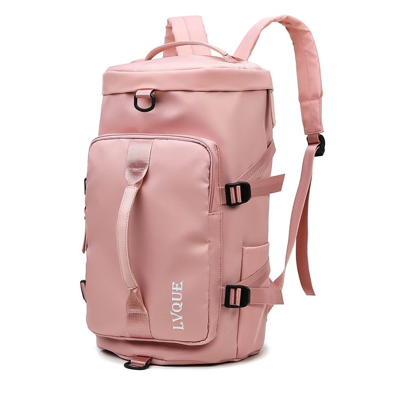 Tancuzo Gym Bag Sports Tote Duffel Bag Changeable to Travel Backpack for Men and Women with Shoes Compartment Wet Pocket,Pink, Women's, Size: 18.1L x