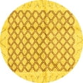 thumbnail image 1 of Ahgly Company Indoor Round Abstract Yellow Modern Area Rugs, 5' Round, 1 of 4