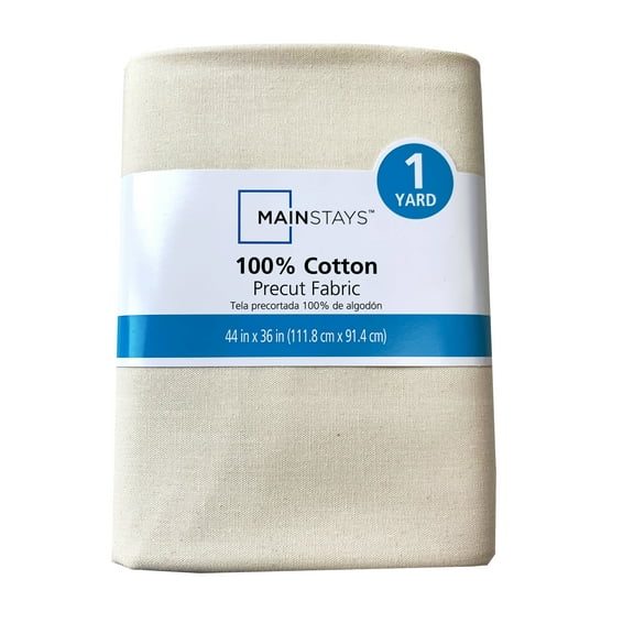 Mainstays 100% Cotton 1 Yard Precut Fabric Solid Ecru